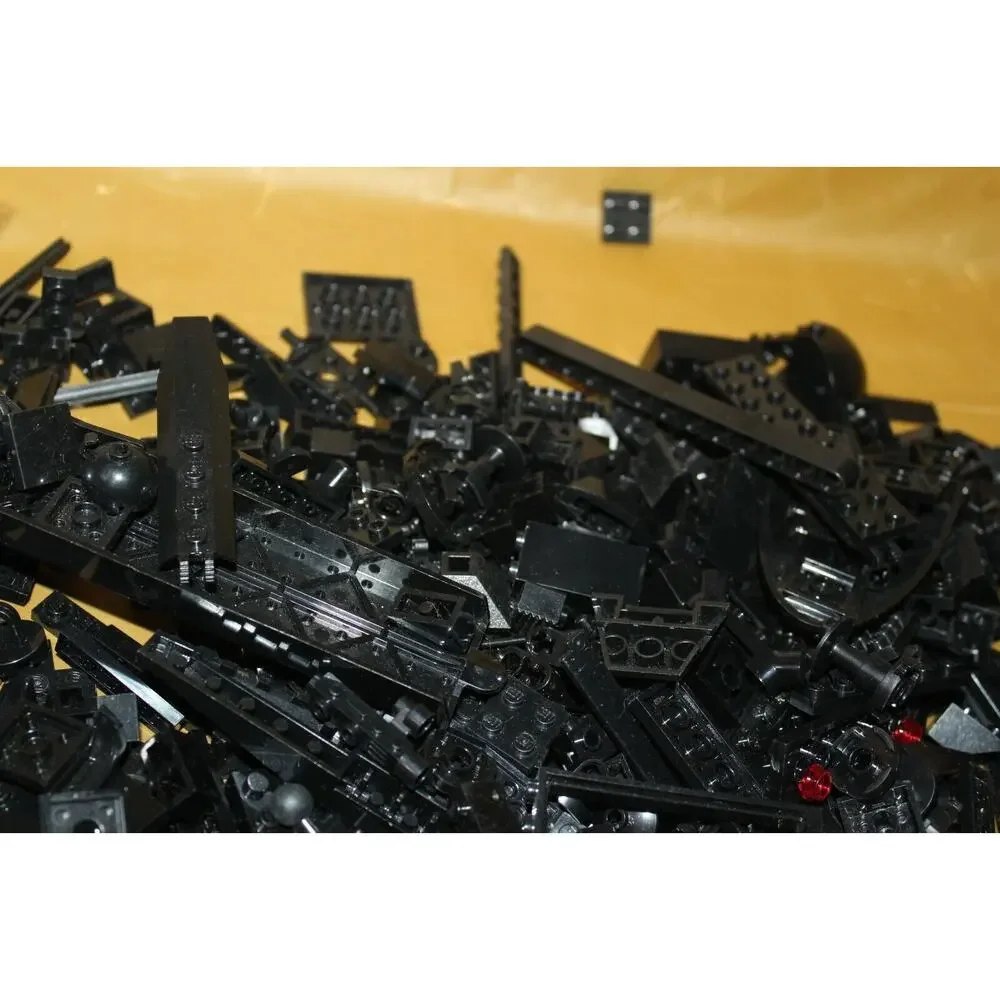 958 All Black Lego Parts Bricks Pieces Building Creativity Toys